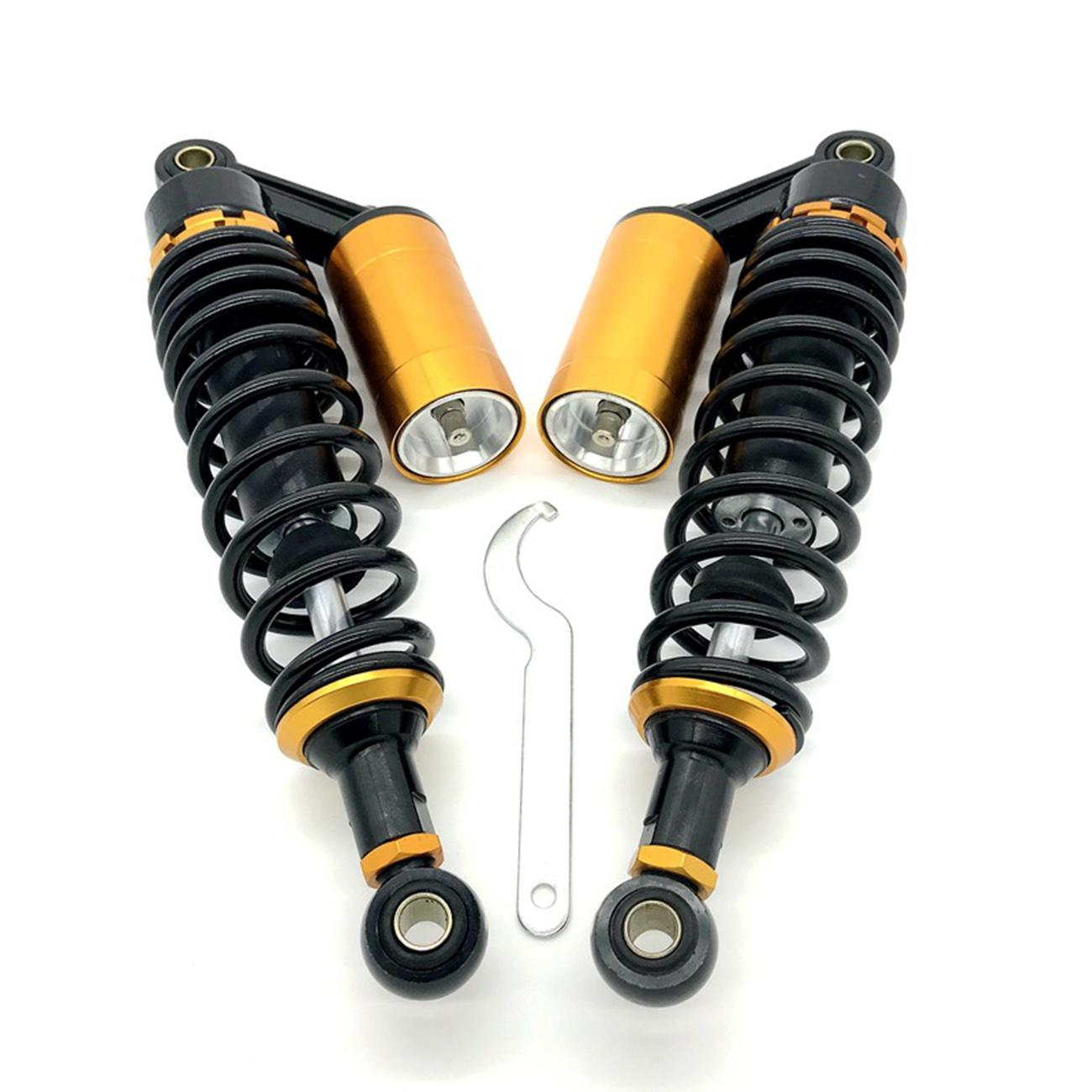 VALUEDEBUT 11" 280mm Pair Rear Adjustable Air Shock Absorbers Eye to Eye 50-110cc Compatible forYamaha Honda Suzuku Kawasaki Go Kart Scooter