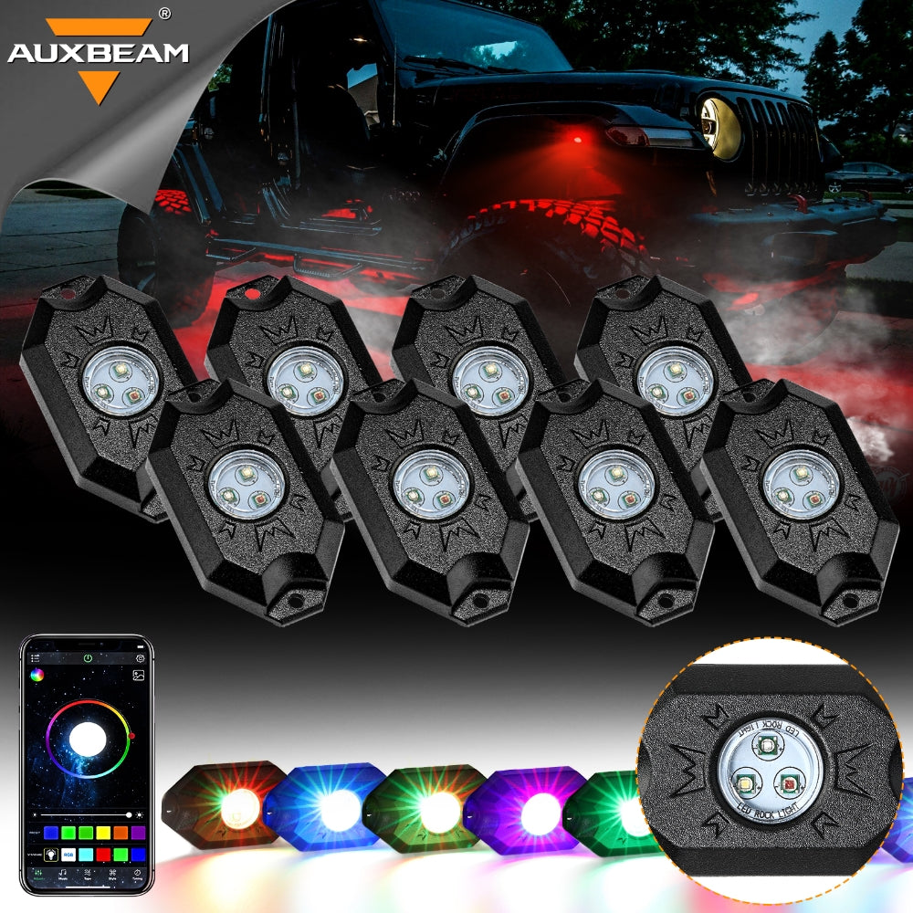 AUXBEAM RGB LED Rock Lights bluetooth Controller