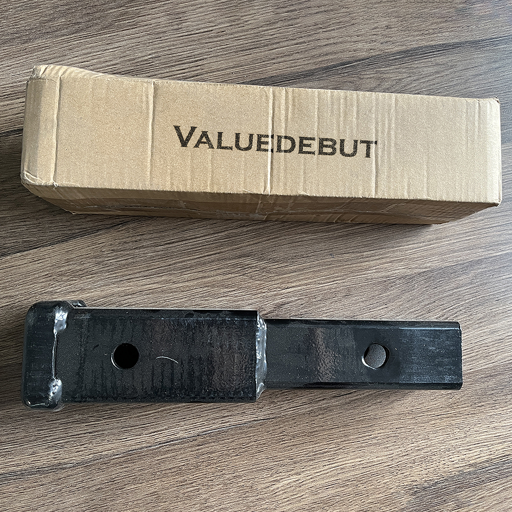 VALUEDEBUT 7" Distance between holes Black trailer tube square mouth sleeve extension rod trailer connector Trailer hitches for vehicles