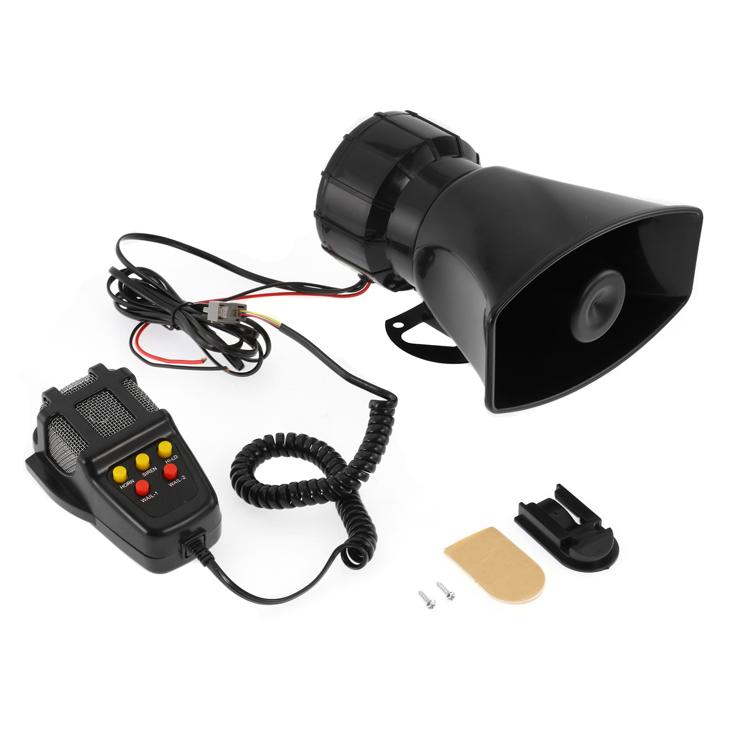 VALUEDEBUT For 100W 12V 5 Sound Loud Car Alarm Fire Horn Siren PA Speaker MIC System Horns for vehicles