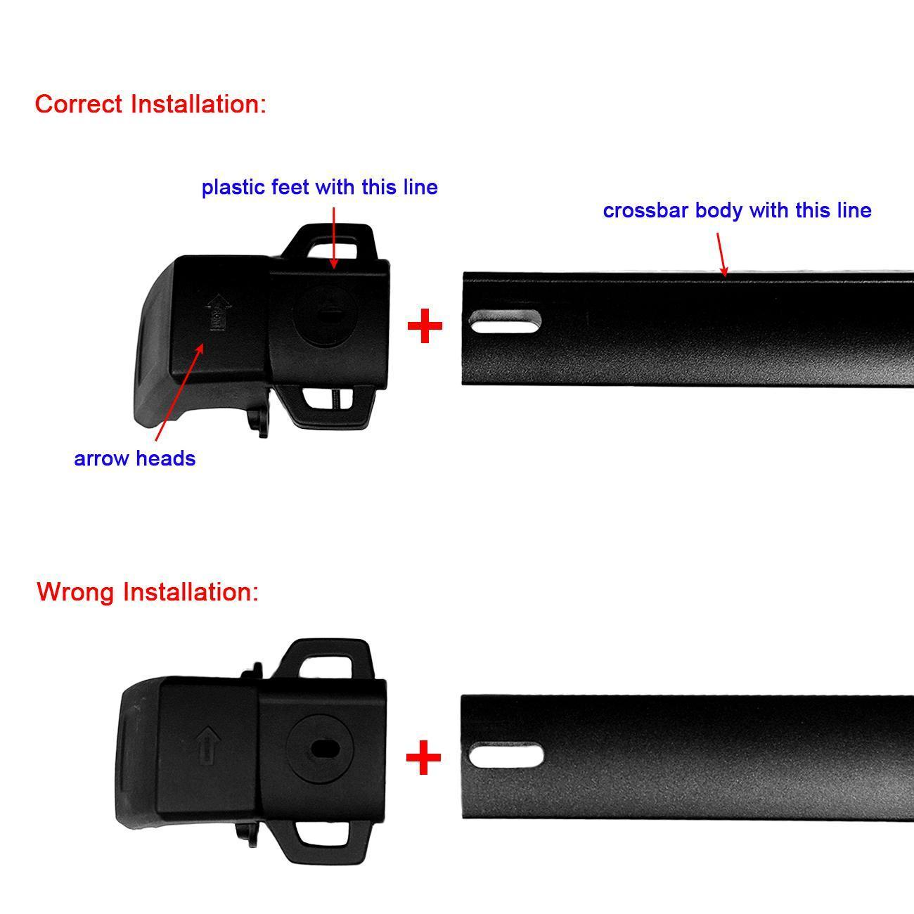 VALUEDEBUT 1 Pair Universal Black Aluminum Alloy Roof Rack Crossbars For 2011-2016 JEEP Compass Luggage carriers for vehicles