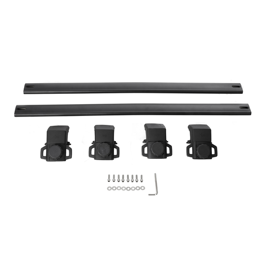 VALUEDEBUT 1 Pair Universal Black Aluminum Alloy Roof Rack Crossbars For 2011-2016 JEEP Compass Luggage carriers for vehicles