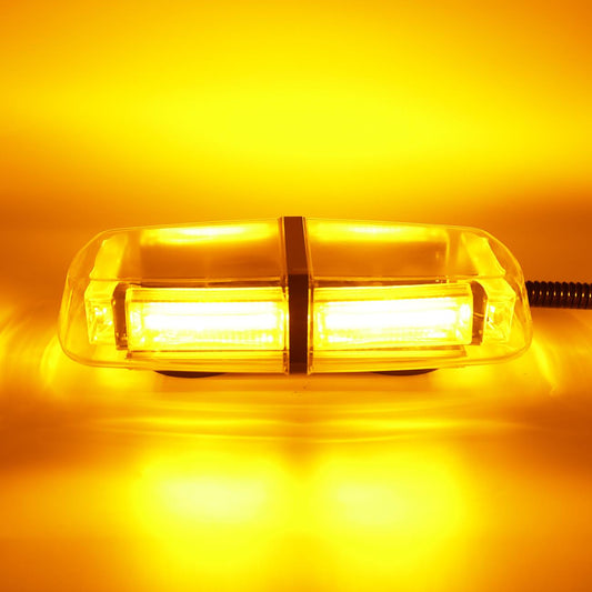 Linkaux 6 COB LED Magnetic Base Emergency Vehicle Light Flash Strobe Light Amber/Amber&White