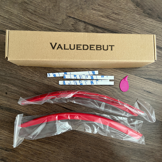 VALUEDEBUT 2pcs Red Front Deflector Spoiler corner trims Decorative strip for Dodge Challenger SXT 2015-2020 Bumpers for automobiles