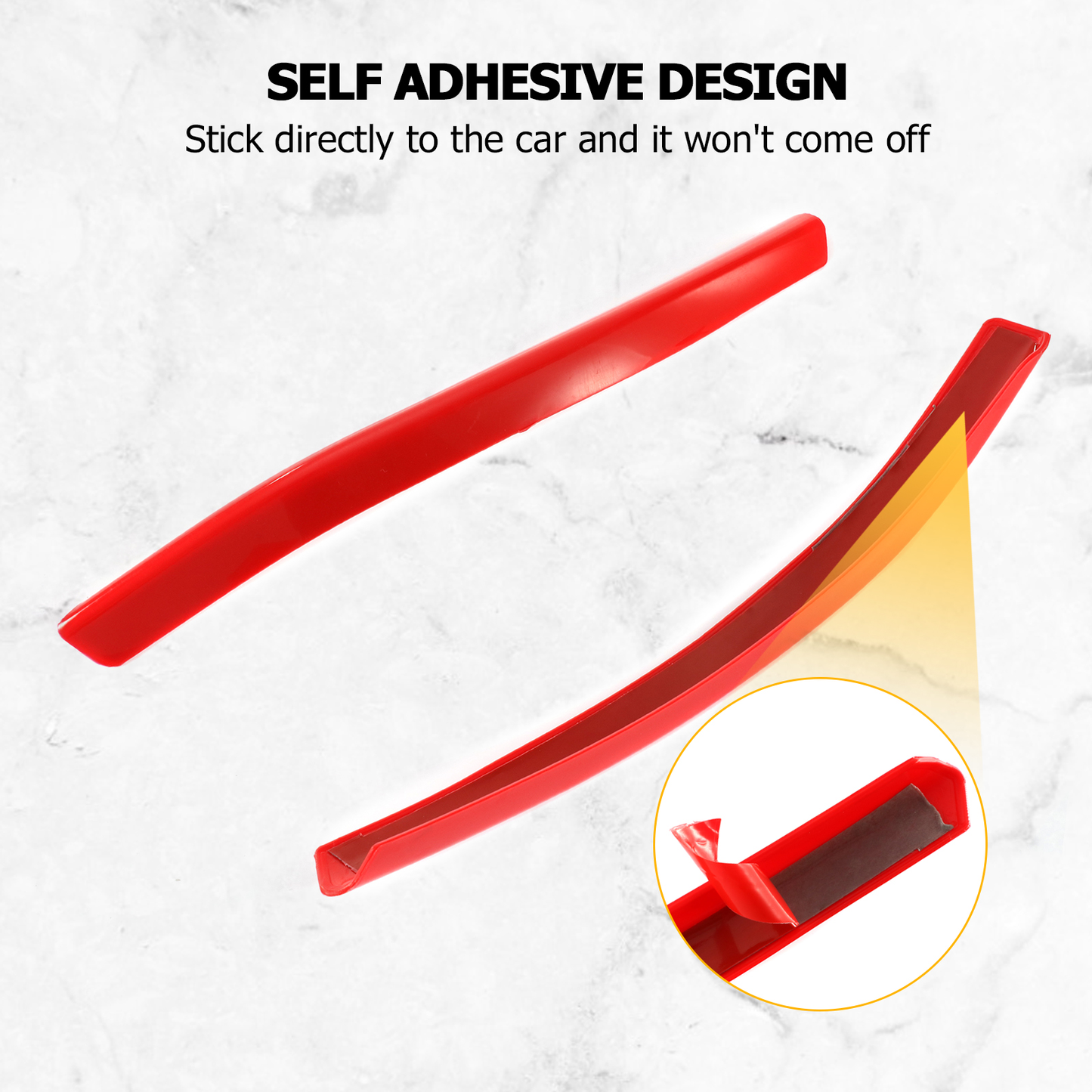 VALUEDEBUT 2pcs Red Front Deflector Spoiler corner trims Decorative strip for Dodge Challenger SXT 2015-2020 Bumpers for automobiles