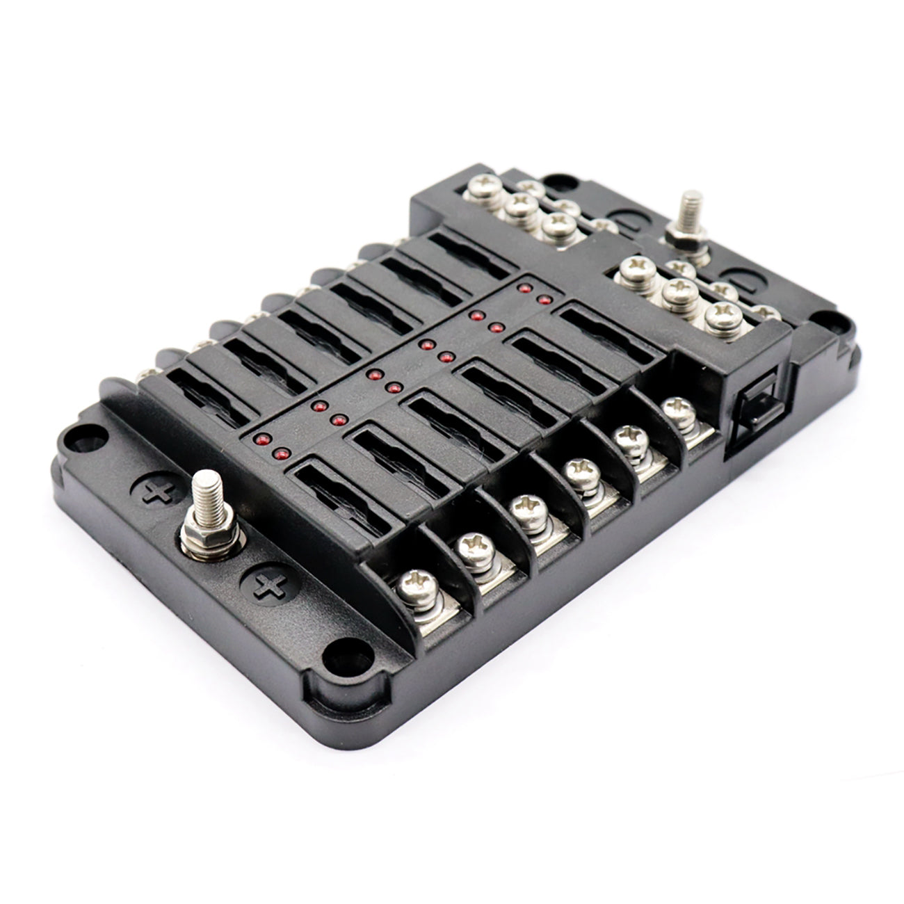 Linkaux 12 Way Blade Fuse Block Fuse Box Holder LED Warning Indicator For Truck Motorhome Boat Bus