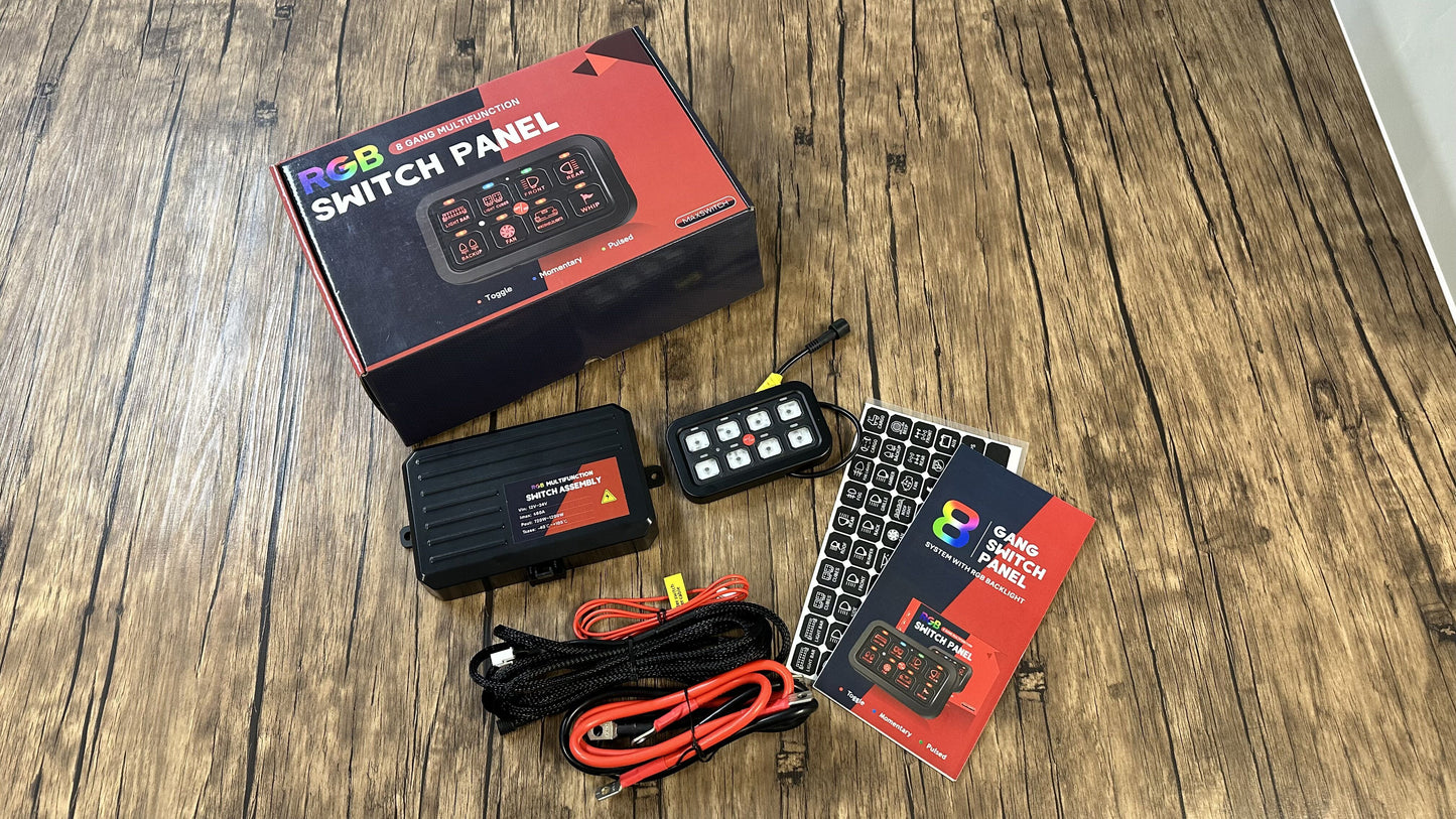 Maxswitch LED Switch Panel for Car Truck SUV UTV ATV Boat, Multifunction Auxiliary Switch Panel 12V 24V Waterproof